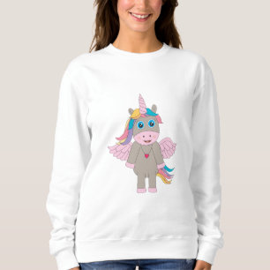 Cute Rainbow Unicorn Design Sweatshirt