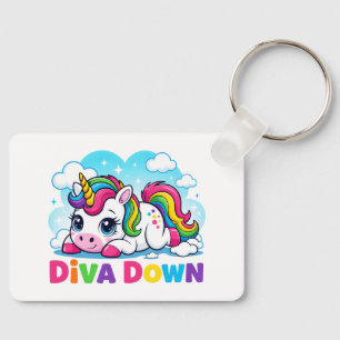 Cute Rainbow Unicorn Key Ring