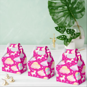 Cute rainbow unicorn magical girly birthday kids favour box