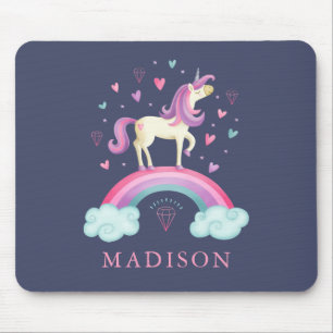 Cute Rainbow Unicorn Mouse Mat
