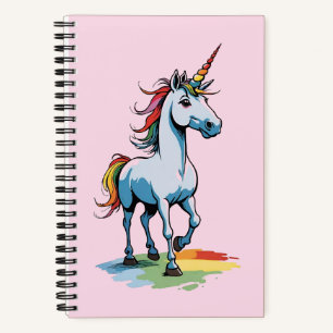 Cute Rainbow Unicorn Notebook