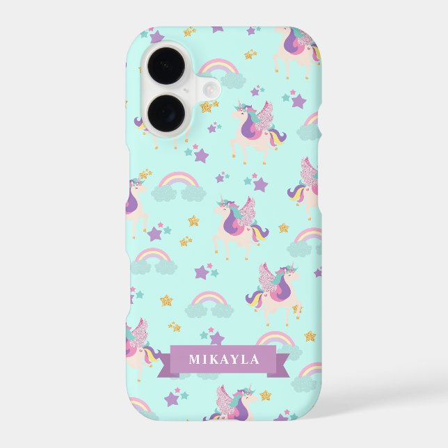 Cute Rainbow Unicorn Pattern (Back)