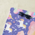 cute Rainbow unicorn unicorn birthday purple kids Beach Towel<br><div class="desc">cute Rainbow unicorn unicorn birthday purple kids</div>