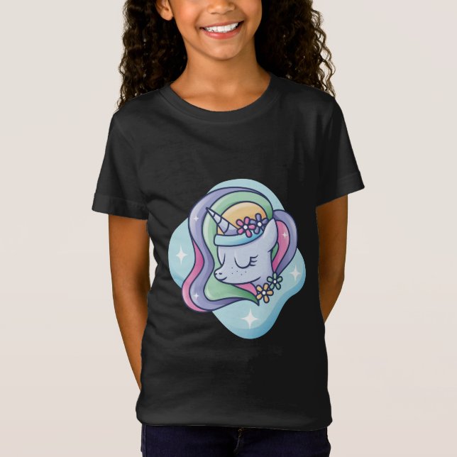 Cute Rainbow Unicorny T-Shirt (Front)