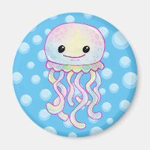Cute Rainbow Watercolour Jellyfish