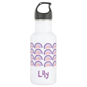 Cute Rainbows Colourful Purple Tones 532 Ml Water Bottle