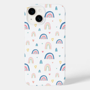 Cute Rainbows & Hearts Pattern Case-Mate iPhone 14 Case