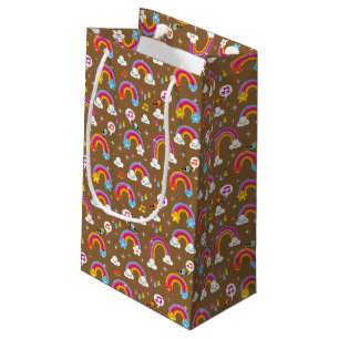 cute rainbows pattern small gift bag
