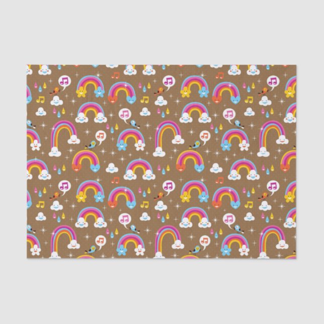 cute rainbows pattern tissue paper (Front)