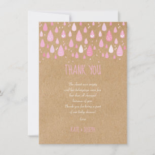 Cute Raindrops Baby Shower Thank You Poem