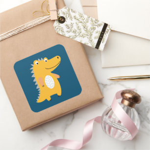 Cute rainforest Animals Square Sticker
