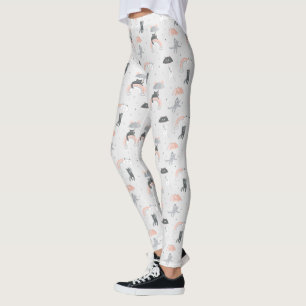 Cute Raining Cats Pattern Leggings