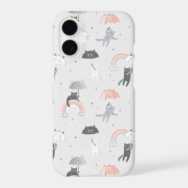 Cute Raining Cats Pattern Samsung Galaxy S21 Case (Back)