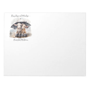 Cute Rainy Day Goats Notepad