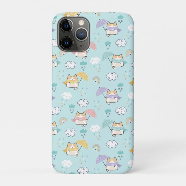 Cute Rainy Day Pattern  Case-Mate iPhone Case (Back)