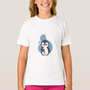 Cute Rainy Day Penguin Kids T-Shirt