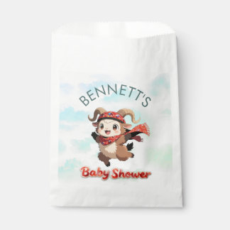 Cute Ram Winter Baby Shower Favor Bag