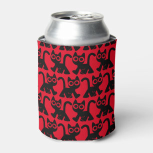 Cute Rambling Cartoon Cat Can/Bottle Cooler