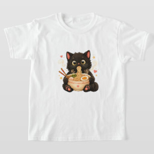 Cute Ramen Cat Kids T-Shirt