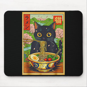 Cute Ramen Cat Nature Flowers Noodle Anime Mouse Mat