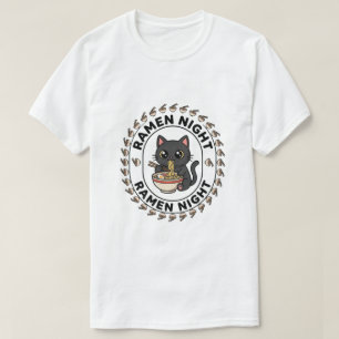 Cute Ramen Cat Ramen Night Japanese Food LoT-Shirt T-Shirt