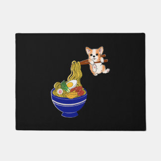 Cute Ramen Corgi Dog Doormat