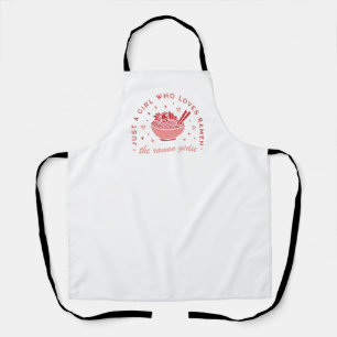 Cute Ramen lover just a girl kawaii pink aesthetic Apron