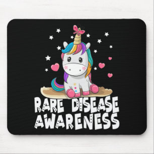 Cute Rare Disease Awareness T Shirt Unicorn Lovers Mouse Mat