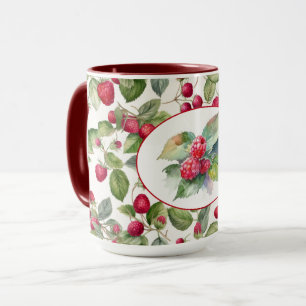 Cute Raspberries Watercolor Mug