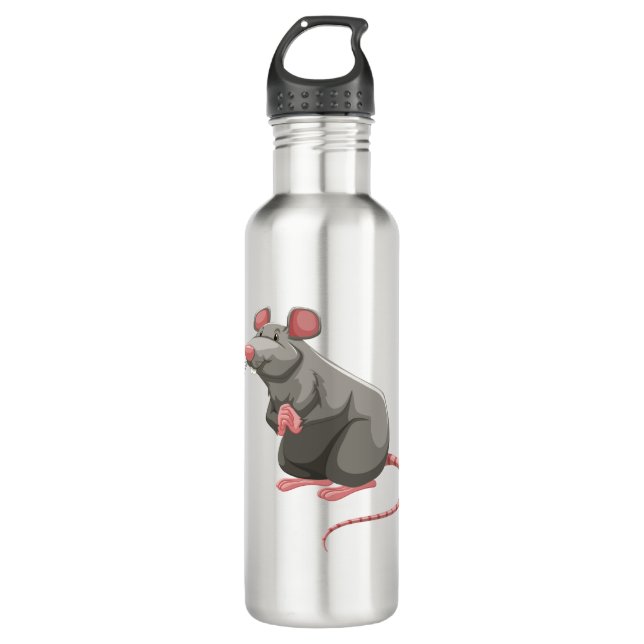 Cute rat 710 ml water bottle (Front)