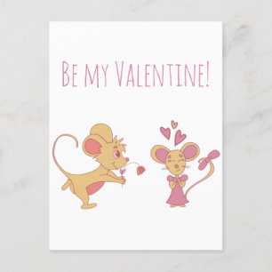 Cute Rat Anniversary / Valentines Day  Postcard