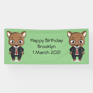Cute rat cartoon illustration banner