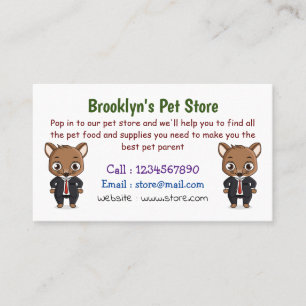 Cute rat cartoon illustration business card