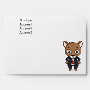Cute rat cartoon illustration envelope