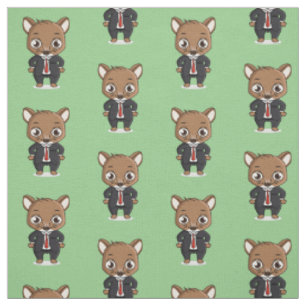 Cute rat cartoon illustration fabric