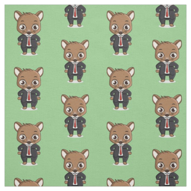 Cute rat cartoon illustration fabric (Swatch)