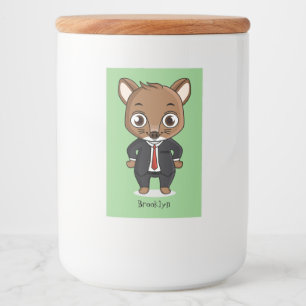 Cute rat cartoon illustration food label