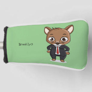 Cute rat cartoon illustration golf head cover