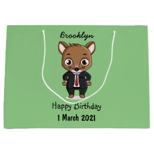 Cute rat cartoon illustration large gift bag