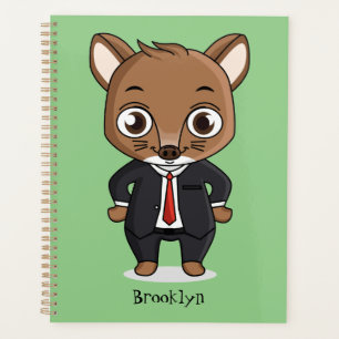 Cute rat cartoon illustration planner