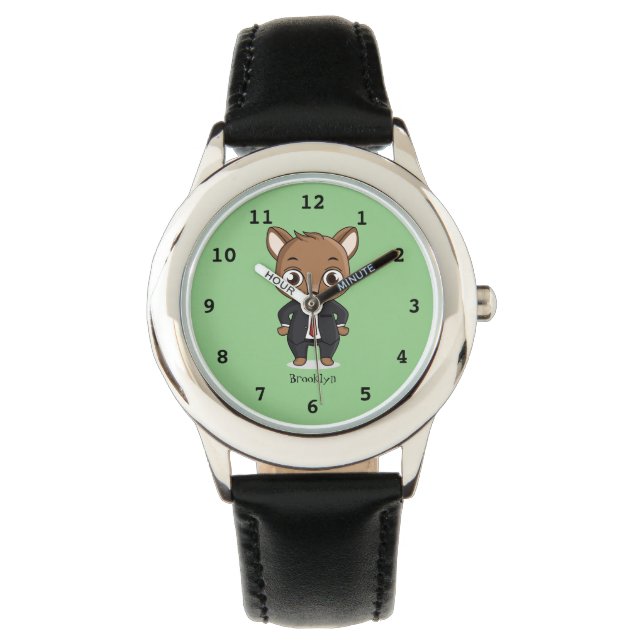 Cute rat cartoon illustration watch (Front)
