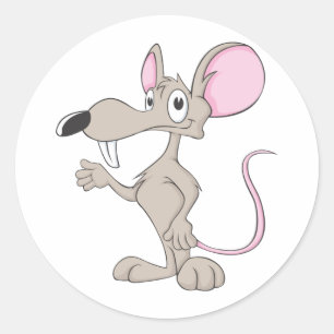 Cute Rat Classic Round Sticker