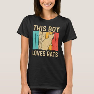 Cute Rat For Boys Kids Mouse Rat River Rat Pet Ro T-Shirt