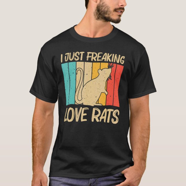 Cute Rat For Men Women Mouse Rat  River Rat Pet Ro T-Shirt (Front)