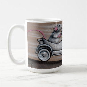 Cute rat in car Fill 'er up! coffee mug