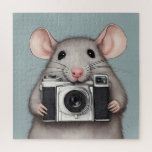 Cute Rat Photographer Jigsaw Puzzle<br><div class="desc">Cute Rat holding a camera.</div>