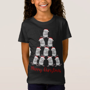 Cute Rat Santa Christmas Tree T-Shirt