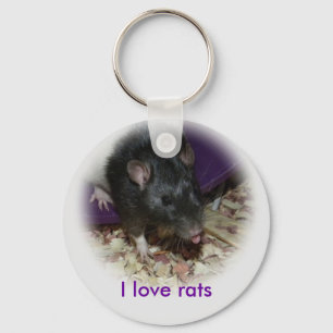 Cute rat sticking out his tongue keychain