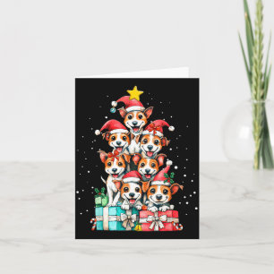 Cute Rat Terrier Le Dog Christmas Tree Xmas  Card