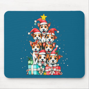 Cute Rat Terrier Le Dog Christmas Tree Xmas  Mouse Mat